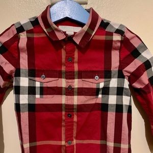 Burberry Baby Boys' Check Long-Sleeve Shirt 18m